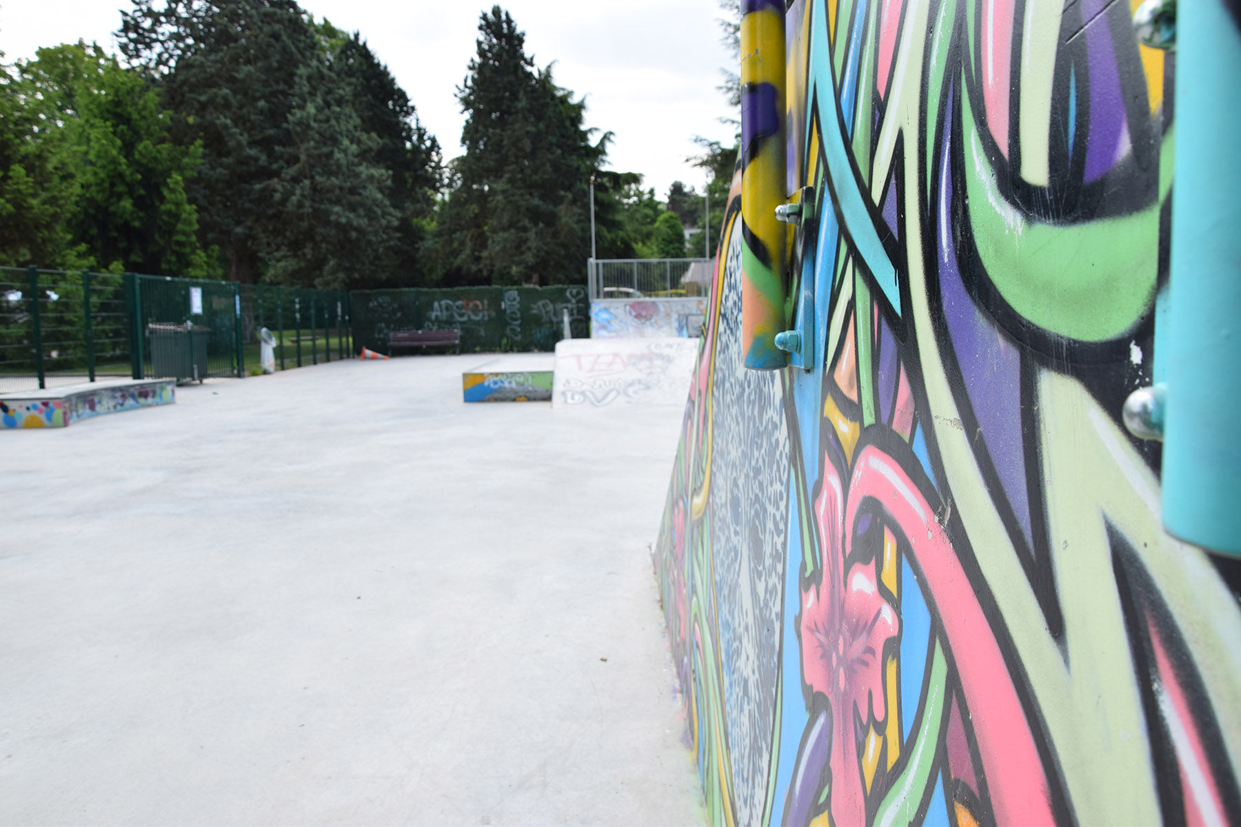 Vue du skatepark d'Orsay